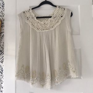 Anthropologie Beaded Blouse